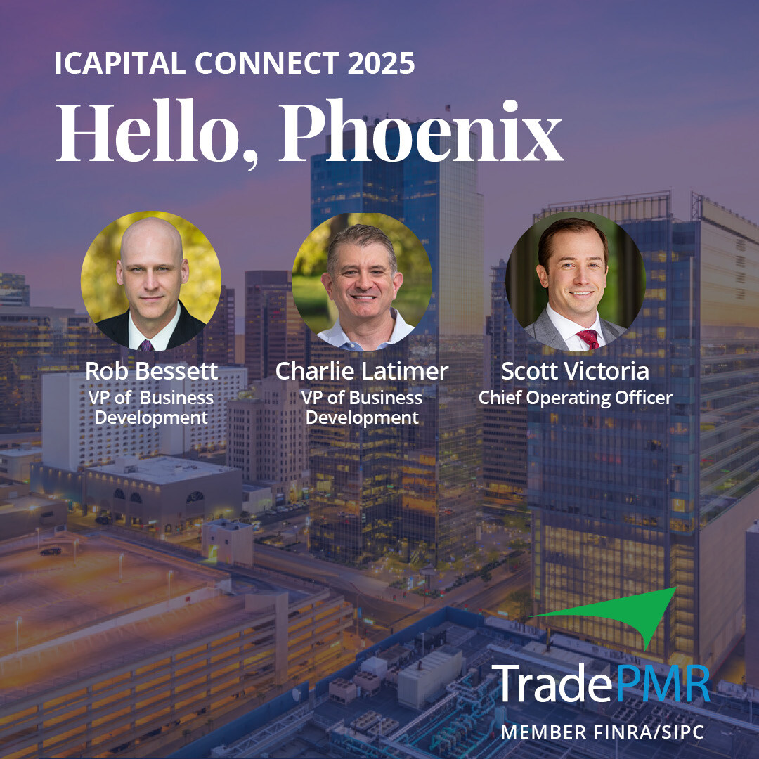 The TradePMR team is in Phoenix this week for iCapital Connect 2025.

We are looking forward to a fantastic week of conversations around innovation, technology, and compelling market investment strategies.

#iCapitalConnect2025