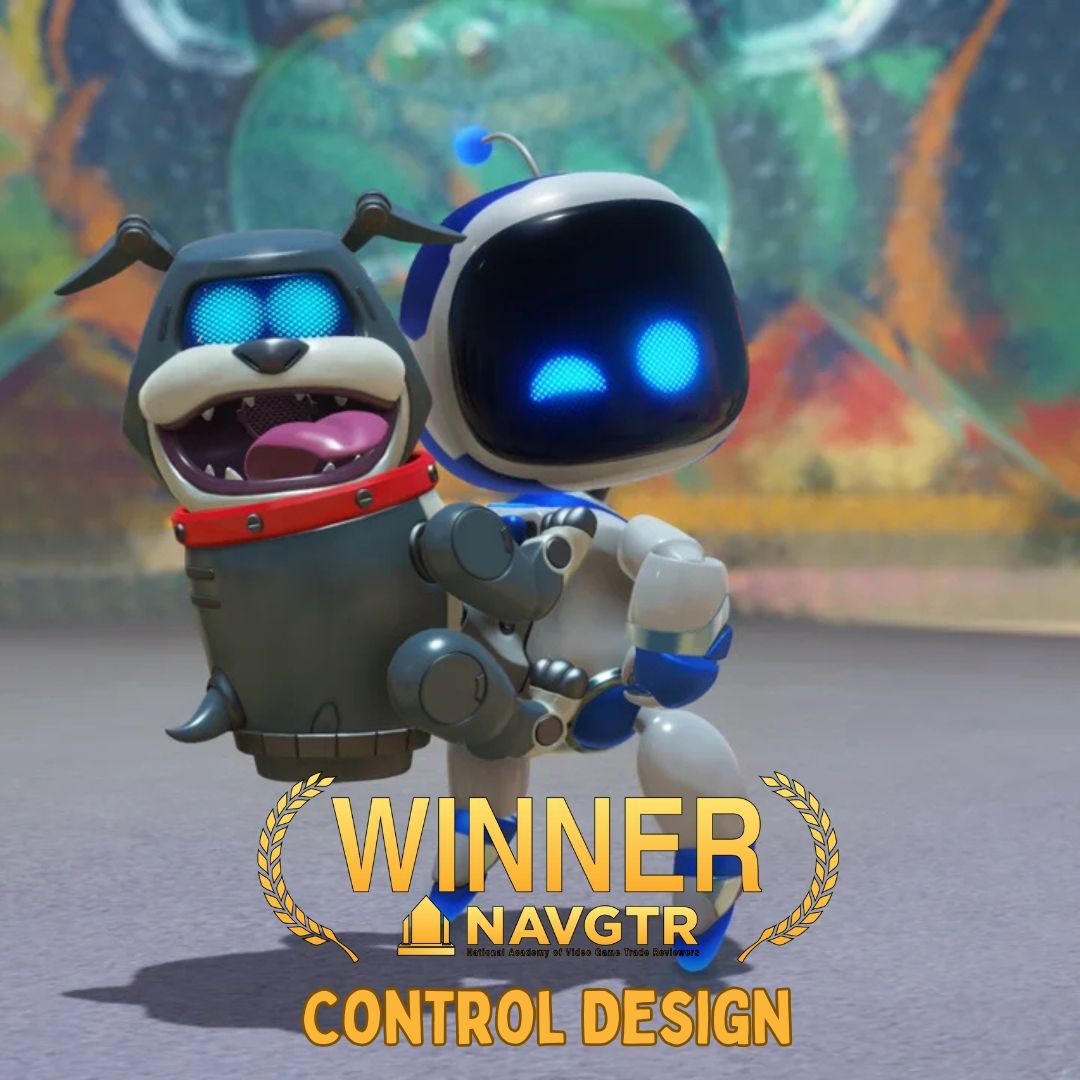 Astro Bot takes home NAVGTR’s awards for 3D Control Design! Other nominees for this award category include Senua’s Saga: Hellblade 2, Black Myth: Wukong, Metaphor: Refantazio, and Helldivers 2. View the full list of winners here: navgtr.org #AstroBot  #AstrosPlayRoom