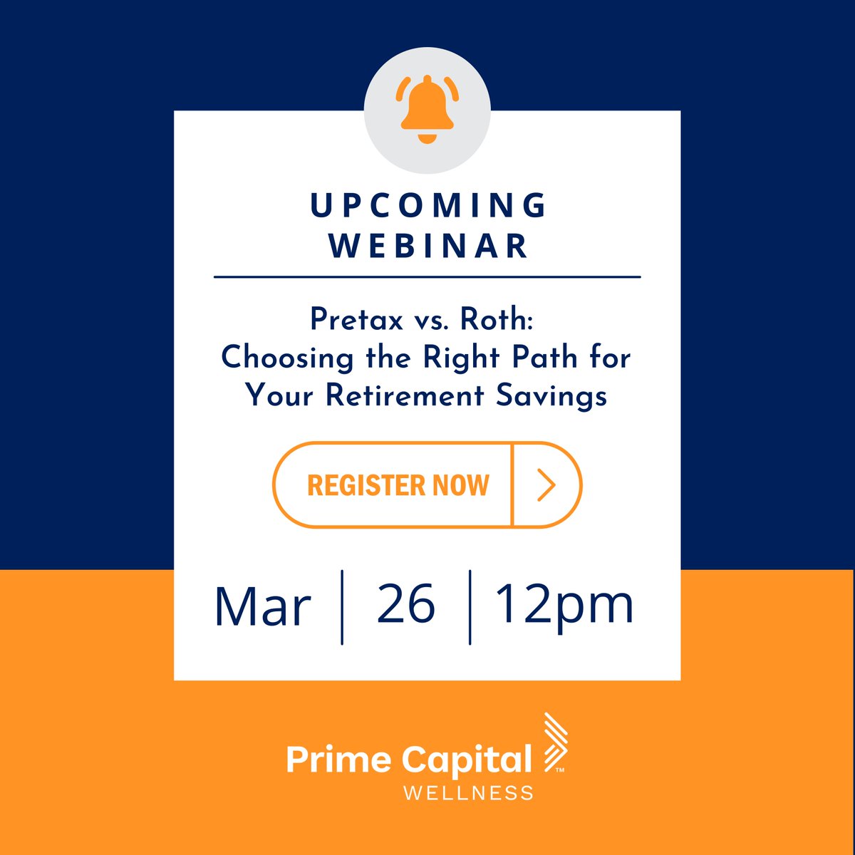 FF4LEducation's tweet photo. Our #webinar “Pretax vs. Roth: Choosing the Right Path for Your Retirement Savings” is tomorrow! Learn how to optimize your retirement contributions &amp; make tax-savvy choices for your future. 🚀
Reserve your spot today: https://t.co/GvJaUu9yjY https://t.co/0kvybEAuVd