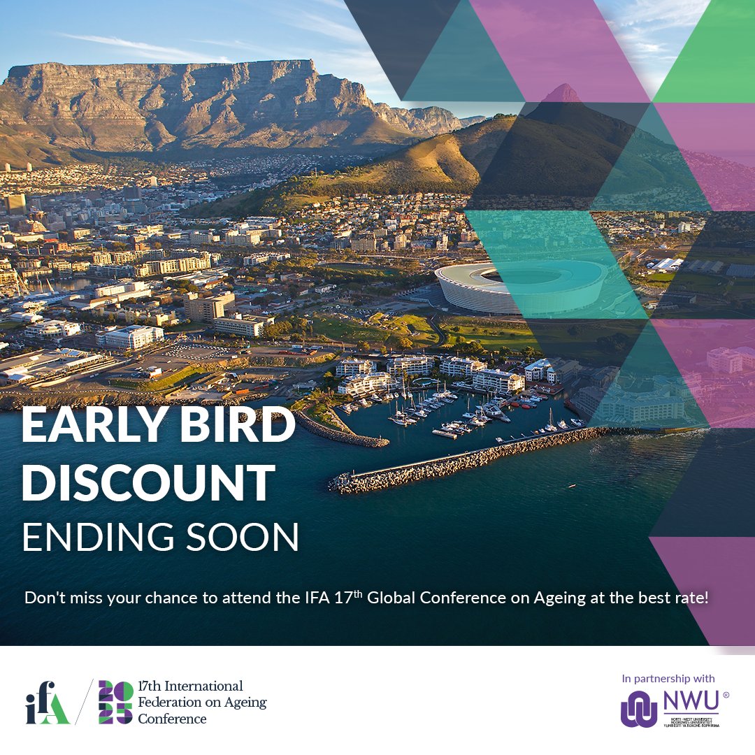 🚨 Last chance! 🚨

This is the final week to take advantage of the Early Bird registration for the IFA 17th Global Conference on Ageing! 
📅 Secure your spot now before prices go up!

🔗 Register today: ifaconf.ngo/registration/

#IFACONF2025  #GlobalConference #AgeingConference