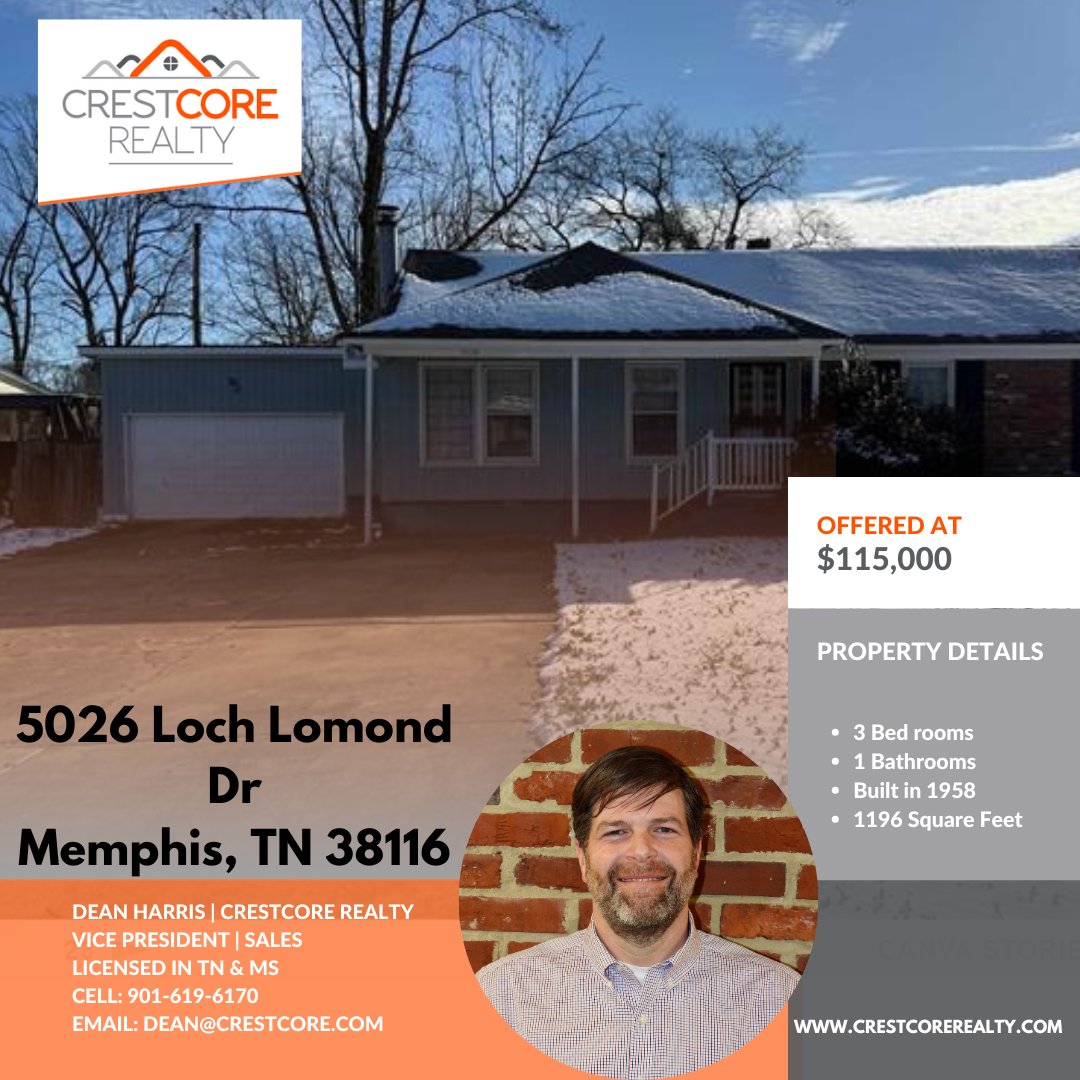 What a great addition to your rental portfolio this will be. This property is located near jobs and commerce.

#realestate #realestateinvestment #Justlisted #sold #broker #mortgage #homesforsale #ilovememphis #memphistennessee #Memphis
