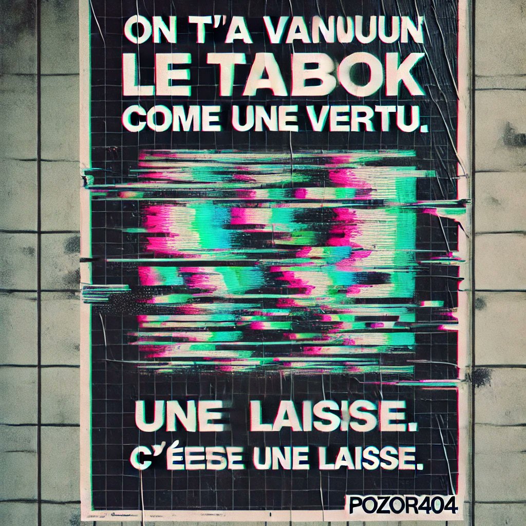 BrittanyFactory's tweet image. On t’a vendu le travail comme une vertu.
C’était une laisse.
#Pozor404 #WorkCultureGlitch #SystemicControl #MentalSlavery