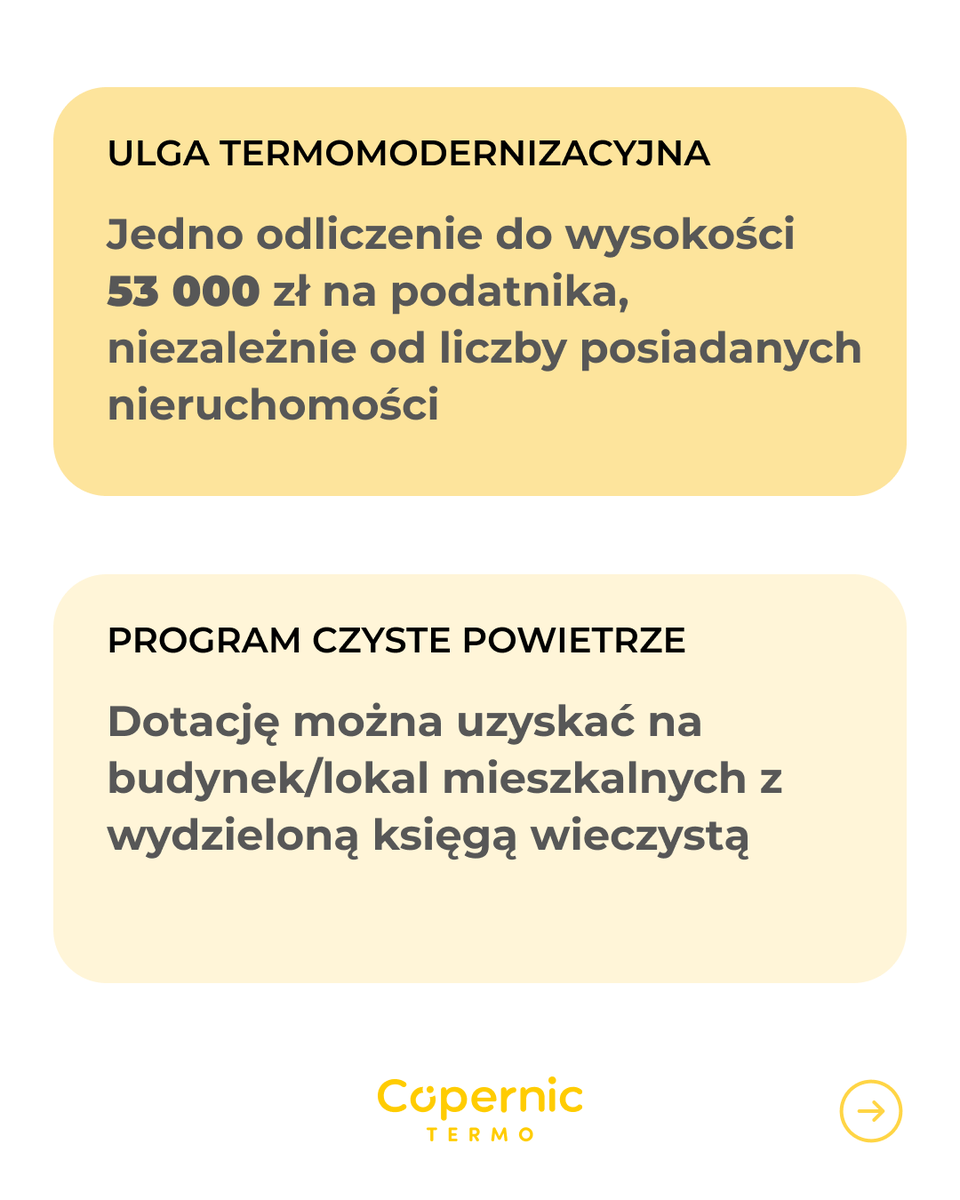 Oprócz Programu  Czyste Powietrze, który zachęca do polepszania efektywności energetycznej domów, możesz też skorzystać z ulgi!
Jaka jest najważniejsza różnica? 
Dotacja daje Ci fundusze z góry, ulga zwraca pieniądze po fakcie.
#czystepowietrze #ulga #termomodernizacja #copernic
