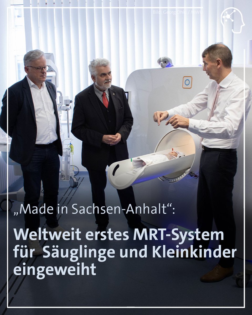 MWU Sachsen-Anhalt (@mwu_lsa) on Twitter photo Doppelter Meilenstein für die Kindermedizin in #SachsenAnhalt! 🎉👶Wissenschaftsminister <a href="/WillingmannA/">Armin Willingmann</a> hat heute am Universitätsklinikum Halle (Saale) das weltweit erste MRT-System für Säuglinge und Kleinkinder feierlich in Betrieb genommen. shorturl.at/3EME0 Doppelter Meilenstein für die Kindermedizin in #SachsenAnhalt! 🎉👶Wissenschaftsminister <a href="/WillingmannA/">Armin Willingmann</a> hat heute am Universitätsklinikum Halle (Saale) das weltweit erste MRT-System für Säuglinge und Kleinkinder feierlich in Betrieb genommen. shorturl.at/3EME0