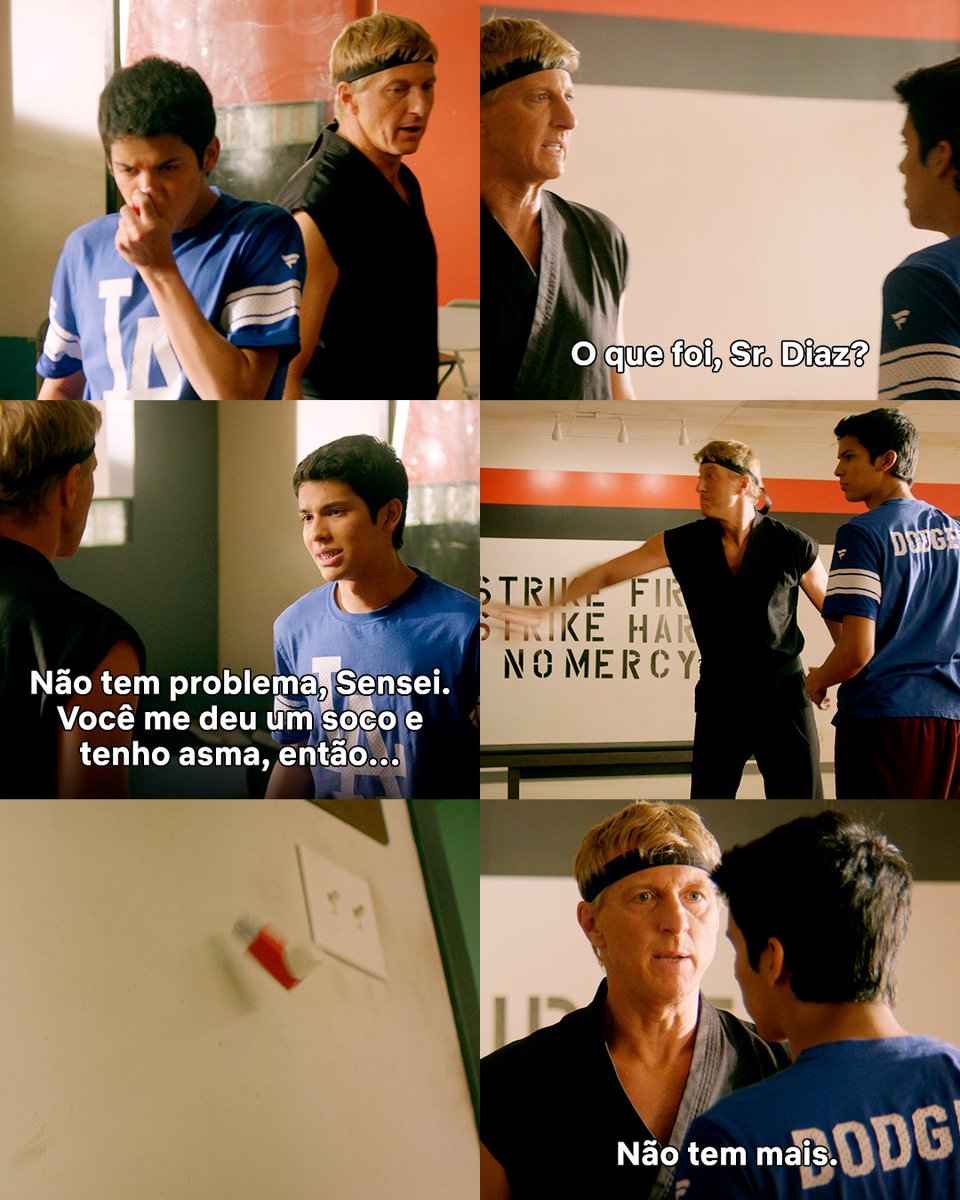 NetflixBrasil's tweet photo. Saudades de Cobra Kai. https://t.co/7IQuHR31uB