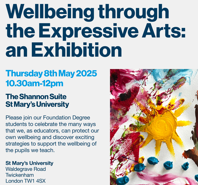 Centre for Wellbeing in Education (@cwestmarys) on Twitter photo All welcome to this fabulous exhibition! Pop the date in the diary now and come along <a href="/YourStMarys/">St Mary's University</a> on 8th May to be inspired about wellbeing for teachers and pupils <a href="/TeachStMarys/">Teach St Mary's</a> <a href="/CWEStMarys/">Centre for Wellbeing in Education</a> 😀 All welcome to this fabulous exhibition! Pop the date in the diary now and come along <a href="/YourStMarys/">St Mary's University</a> on 8th May to be inspired about wellbeing for teachers and pupils <a href="/TeachStMarys/">Teach St Mary's</a> <a href="/CWEStMarys/">Centre for Wellbeing in Education</a> 😀