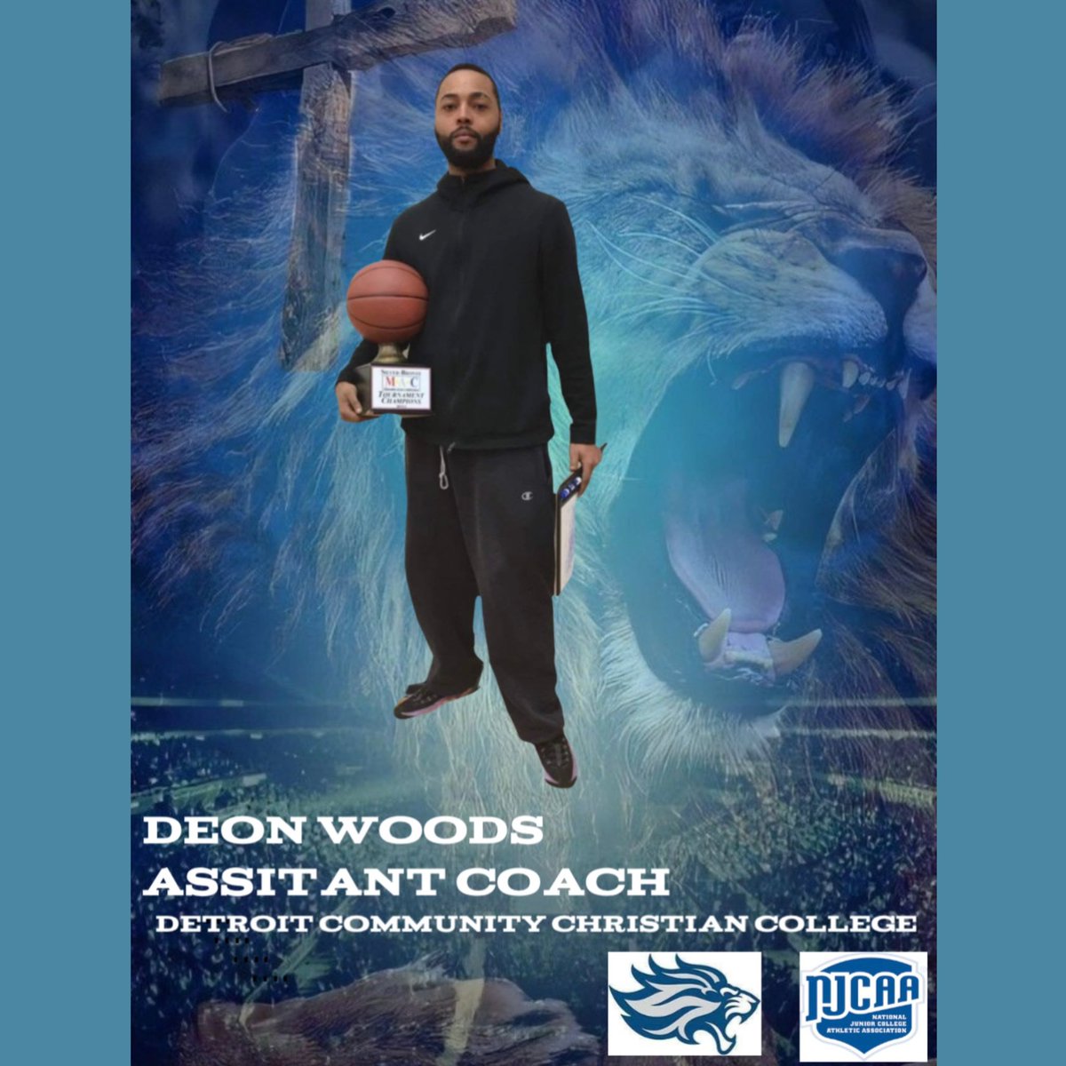 Community Christian College (MI) Women’s BBALL (@dc3_wbb) on Twitter photo Help us in welcoming Deon Woods to the DC3 family! Coach Woods will assist in scouting and recruiting for the lady lions! Woods also serves as a Paraprofessional and the Varsity Head Girls Basketball, Softball, and Boys Soccer Coach at Eastpointe High School☘️! 
🦁💙🏀 Help us in welcoming Deon Woods to the DC3 family! Coach Woods will assist in scouting and recruiting for the lady lions! Woods also serves as a Paraprofessional and the Varsity Head Girls Basketball, Softball, and Boys Soccer Coach at Eastpointe High School☘️! 
🦁💙🏀