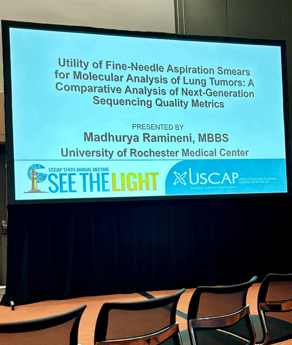 Our PGY2 resident Dr. Madhurya Ramineni presenting platform - FNA specimens for Molecular Analysis with Adenomacarcinoma.  Excellent platform!
#PathTwitter 
#PathX 
#Pathology 
#USCAP2025
<a href="/TheUSCAP/">USCAP</a> 
#pathresidency #pathologyresidency
#path2path #pathologyresident #pathresidents
