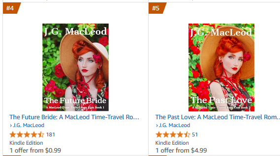 jgmacleodauthor's tweet photo. What a pair!😍🥳
The Future Bride and The Past Love are #4 and #5 Amazon bestsellers in History of Scotland.
https://t.co/rDGbsiXD44
The Future Bride is on sale for 99c for a limited time.
Get the whole trilogy for under $12 right now!🔥
#TimeTravel #tuesdayvibe #romcomreader https://t.co/v6mefbzD1W