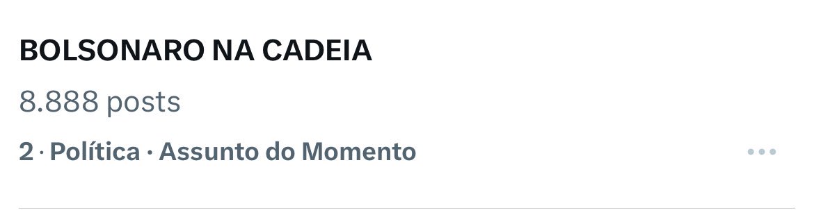 Estamos em segundo! Falta pouco para chegarmos ao topo. Não parem: BOLSONARO NA CADEIA