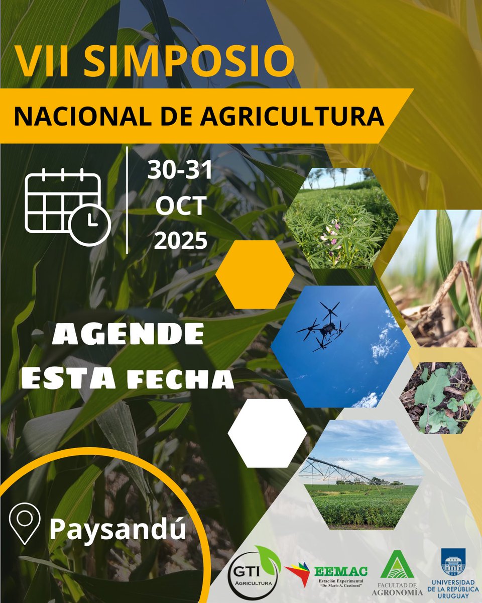 𝗘𝘀 𝗺𝗼𝗺𝗲𝗻𝘁𝗼 𝗱𝗲 𝗮𝗴𝗲𝗻𝗱𝗮𝗿 𝗲𝘀𝘁𝗮 𝗳𝗲𝗰𝗵𝗮
🌾VII Simposio Nacional de Agricultura

🗓️ 30 y 31 de octubre

Dos jornadas imperdibles para compartir conocimiento, experiencias y las últimas innovaciones

📢 ¡Próximamente más información! 🔜✨