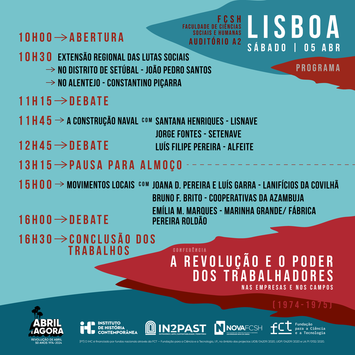 _cultra's tweet photo. ✊A Revolução e o Poder dos Trabalhadores: nas empresas e nos campos (1974-1975).

📍Dias 4 e 5 de abril na Faculdade de Ciências Sociais e Humanas em Lisboa. https://t.co/4OyYSY26t6
