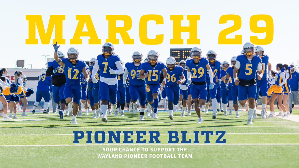 WBU Athletics (@wbuathletics) on Twitter photo Pioneer Nation‼️
It’s time for <a href="/WBUFootball/">WBU Football</a> Annual Pioneer Blitz Fundraiser! All donations will go towards team gear, travel meals, hotels, etc. A $50 donation will make you a Pioneer Gold Member which includes Season Tickets to Home Games!
wbu.edu/give/wbu-2305-… Pioneer Nation‼️
It’s time for <a href="/WBUFootball/">WBU Football</a> Annual Pioneer Blitz Fundraiser! All donations will go towards team gear, travel meals, hotels, etc. A $50 donation will make you a Pioneer Gold Member which includes Season Tickets to Home Games!
wbu.edu/give/wbu-2305-…