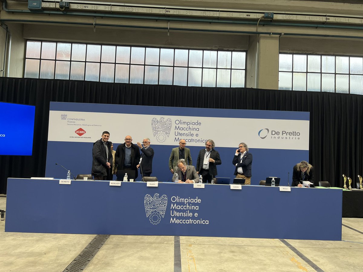 DRISAUCIMU's tweet image. Tutto pronto per le premiazioni della 16ma edizione della #olimpiade della #macchinautensile organizzata da @ConfindustriaVi in collaborazione con @UCIMU presso De Pretto Industrie di Schio VI