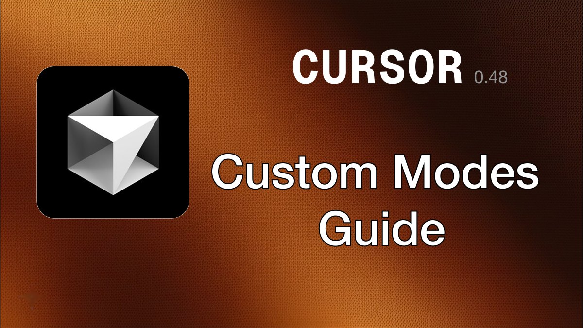 How To Set Up Custom Modes In Cursor 🧵