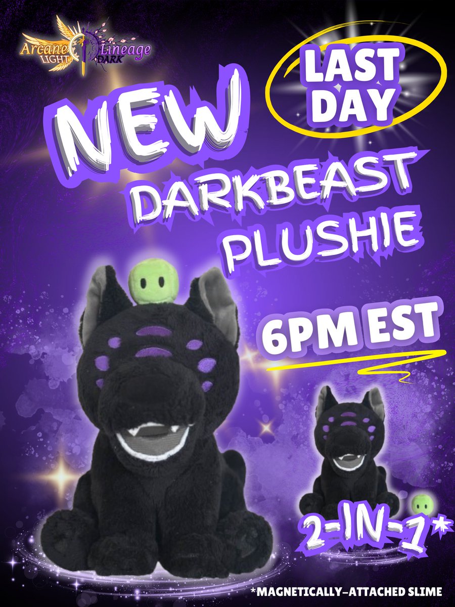 7 HOURS LEFT ⌛️🤯

Darkbeast plushie sale ENDS TODAY @ 6PM EST‼️

LAST CHANCE TO BUY 🙌🏼😱
→ craftifyx.com/product/darkbe…

#ROBLOX #ROBLOXDev #ArcaneLineage #Robloxgame
