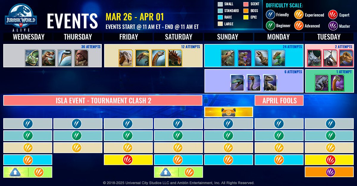 Get ready for a new week! Follow us &amp; stay up-to-date with the weekly Events. Who will you be darting this week? 

Note: If changes occur, we’ll make sure to mention them here
Play today and Claim your FREE in-game gift: ludia.gg/JWA25_325