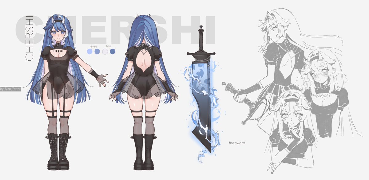 no_7error's tweet image. reference sheet for lovely demon @♡chershi_ 💙