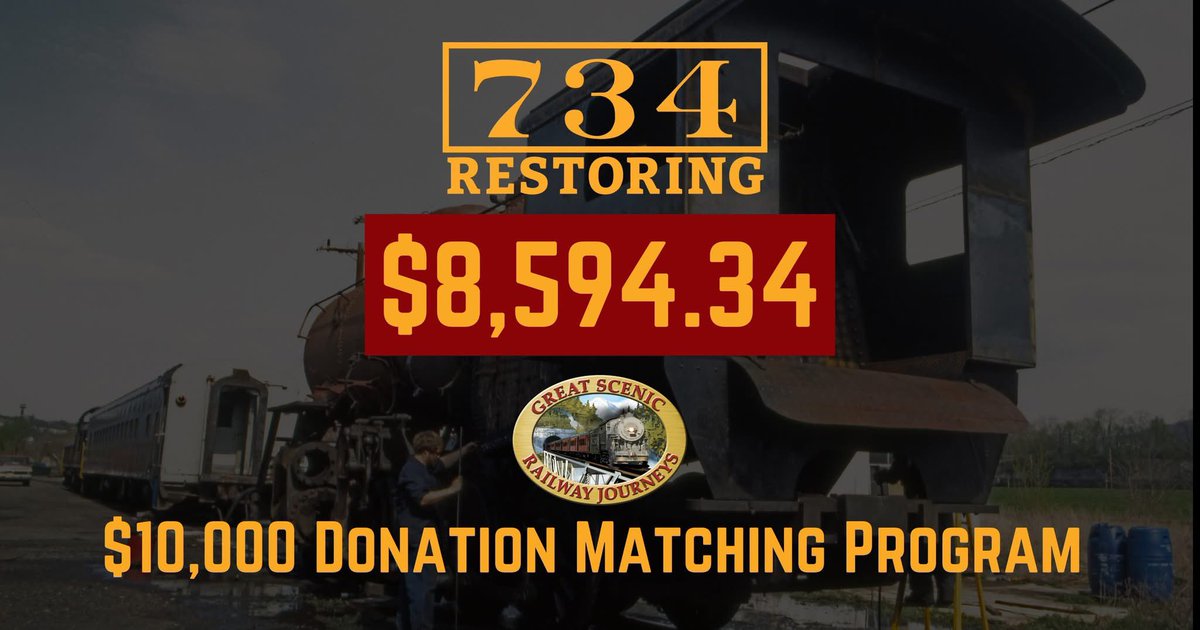 We're just $1,400 away from reaching our $10,000 donation goal—thanks to the generous dollar match program from GSRJ!

Join us in making history! Every dollar counts. Make your donation today and discover more about Mountain Thunder, No. 734, at MountainThunder734.org
