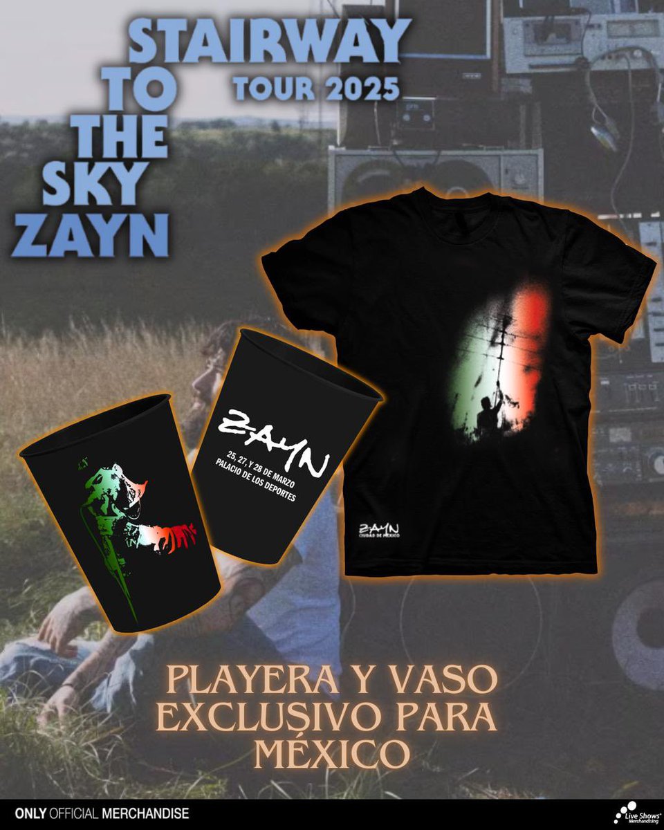 ZaynJMMex's tweet photo. ¡Merch exclusiva (playera y vaso) para México!

Disponible durante los conciertos de Zayn dentro del Palacio de los Deportes con @liveshowsmerch 

#ZaynSTTSTourMexico 
#STTSTourMexico https://t.co/yXdxzroxvd
