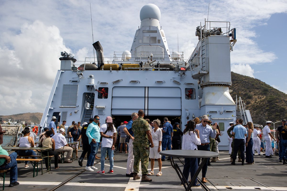 Together with our security partners in the region and local authorities, we had an outstanding day on board of HNLMS Groningen close to Sint Maarten, Saba and Statia. Both defense and the Coastguard contribute to security and safety for these islands. #navy #sintmaarten