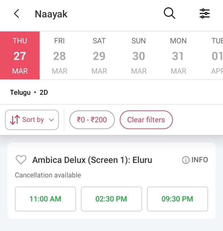 EluruRCFC's tweet photo. Eluru Ambica Theatre Tickets Opened 🔥 Grab Fastt ⚡💥

Fans Show 6 30 pm 🧨

#NaayakReRelease 
@AlwaysRamCharan https://t.co/JGxcC0hKUb