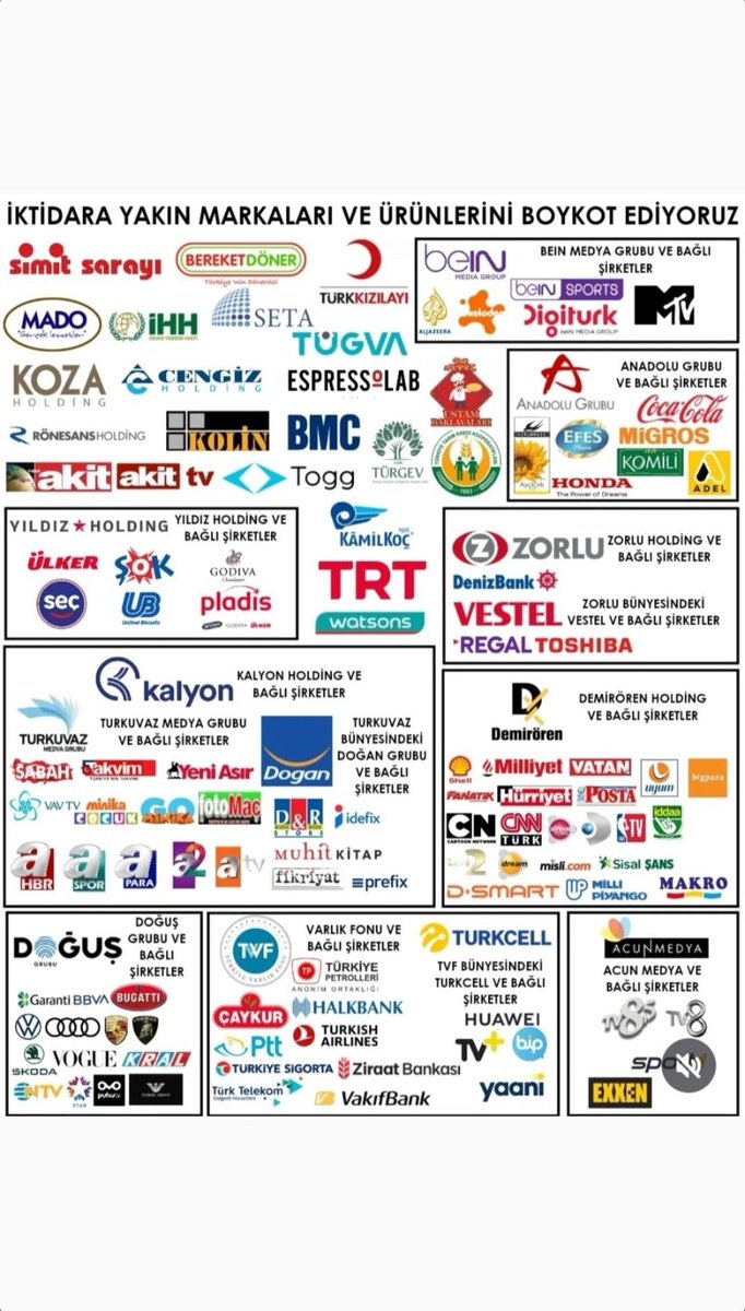 Kemalistlerin Efes’i, İddia’yı, Milli Piyango’yu ve faizci bankaları boykot ettiği günleri de gördük.

Ramazan bereketi diye buna denir.

Ayrıca, ettikleri boykota bakarak Kemalistler, THY’yle uçmayacak, Kızılay’dan kan 🩸 kabul etmeyecek, PTT hizmeti kullanmayacak,
