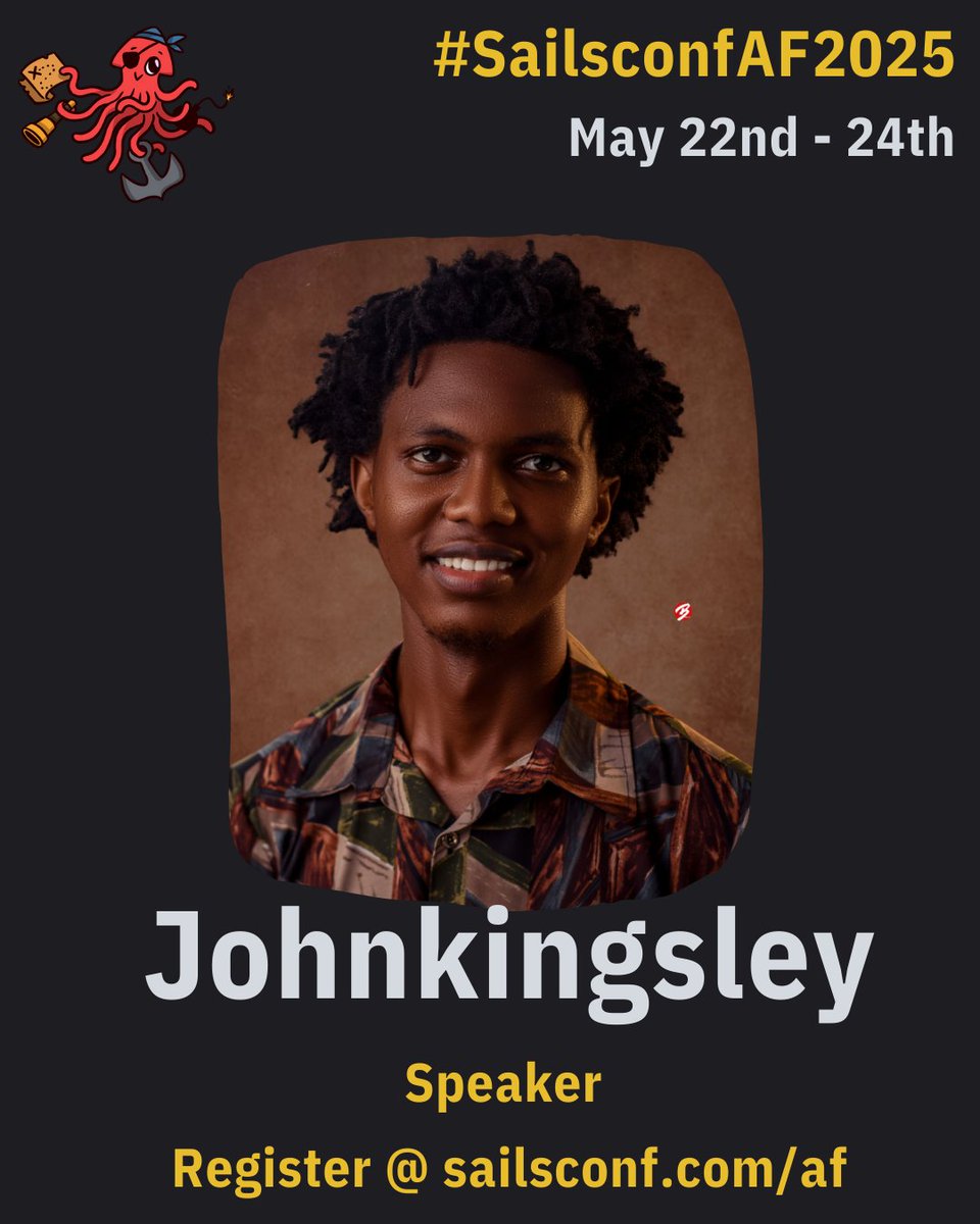 K.O.O x #SailsconfAF2025 (@dominus_kelvin) on Twitter photo Excited to announce <a href="/kizito_917/">Amaechi Johnkingsley</a> as a #SailsconfAF2025 speaker 🥳
He will be giving his talk "Graceful API Evolution: Mastering Versioning Without Breaking Things"
Grab your tickets
dub.sh/sailsconf-af Excited to announce <a href="/kizito_917/">Amaechi Johnkingsley</a> as a #SailsconfAF2025 speaker 🥳
He will be giving his talk "Graceful API Evolution: Mastering Versioning Without Breaking Things"
Grab your tickets
dub.sh/sailsconf-af