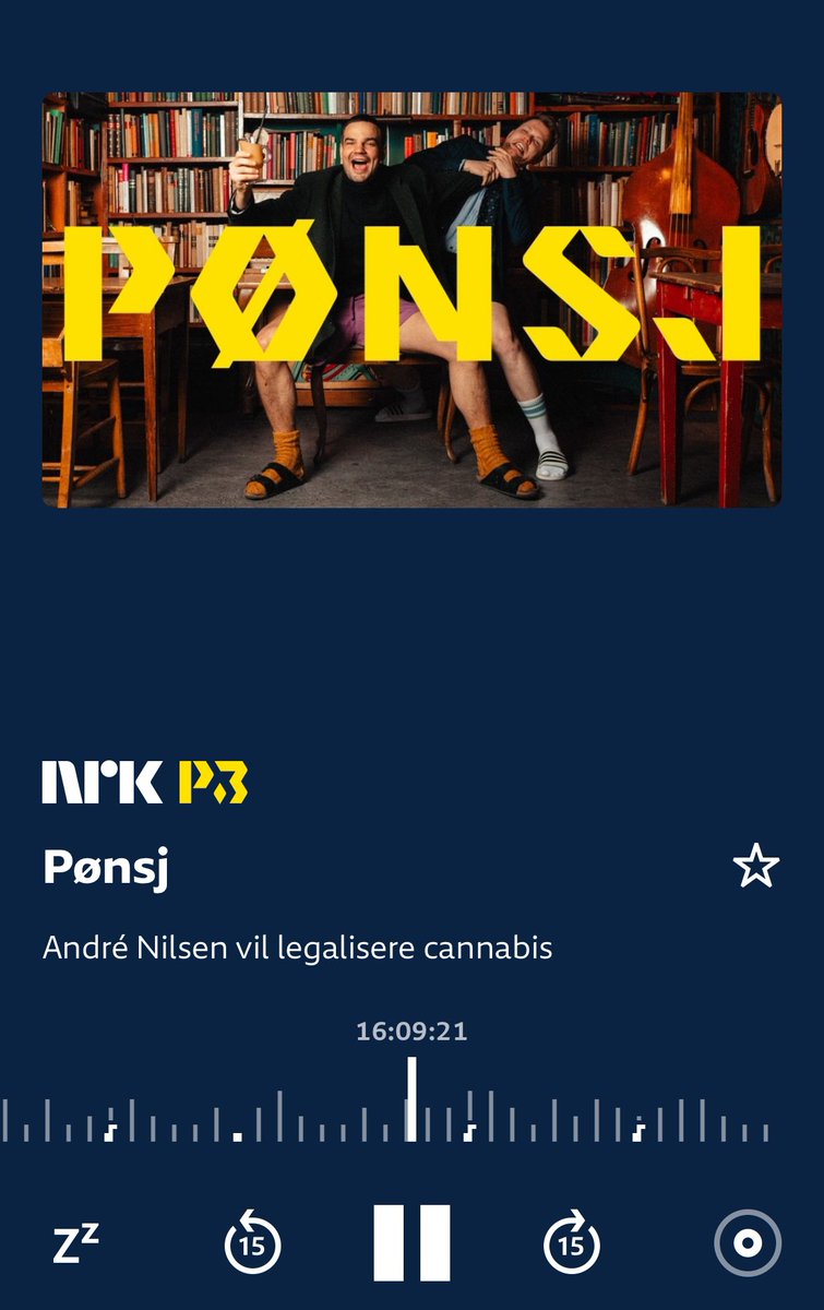 Legalisere cannabis? Fra ca 16.05 kan du høre meg i en forfriskende uhøytidelig debatt om legalisering på dagens Pønsj på nrk p3.
radio.nrk.no/serie/poensj?u…