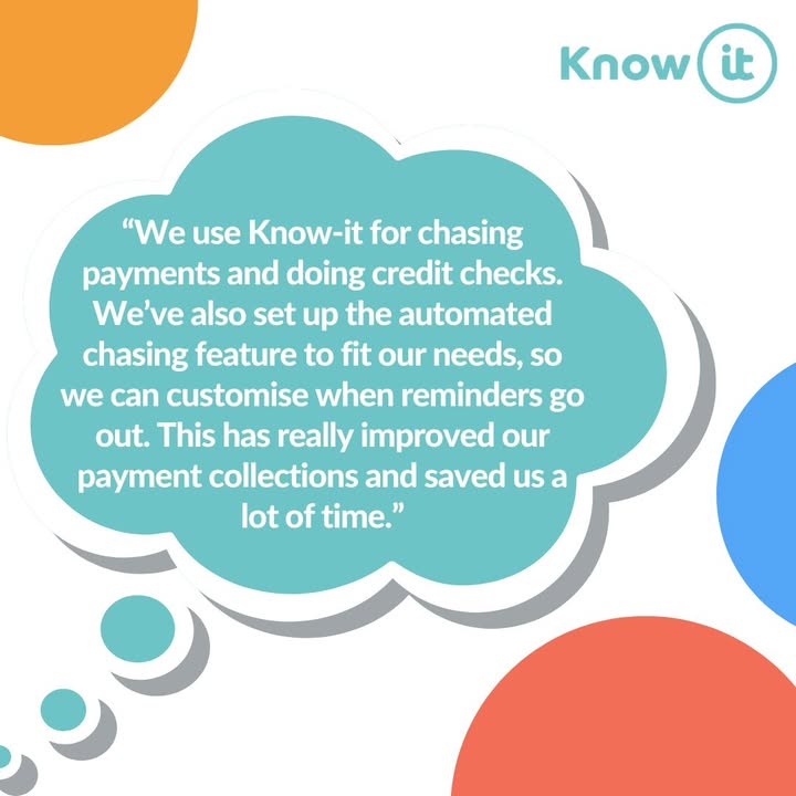 We love sharing our client reviews! 🎊

Here's what one of our brilliant client's had to say about using Know-it for Checking and Chasing their customers! 🙌

Why not experience Know-it for yourself - sign up for a free trial today - zurl.co/2GZe

#knowit #beaknowitall