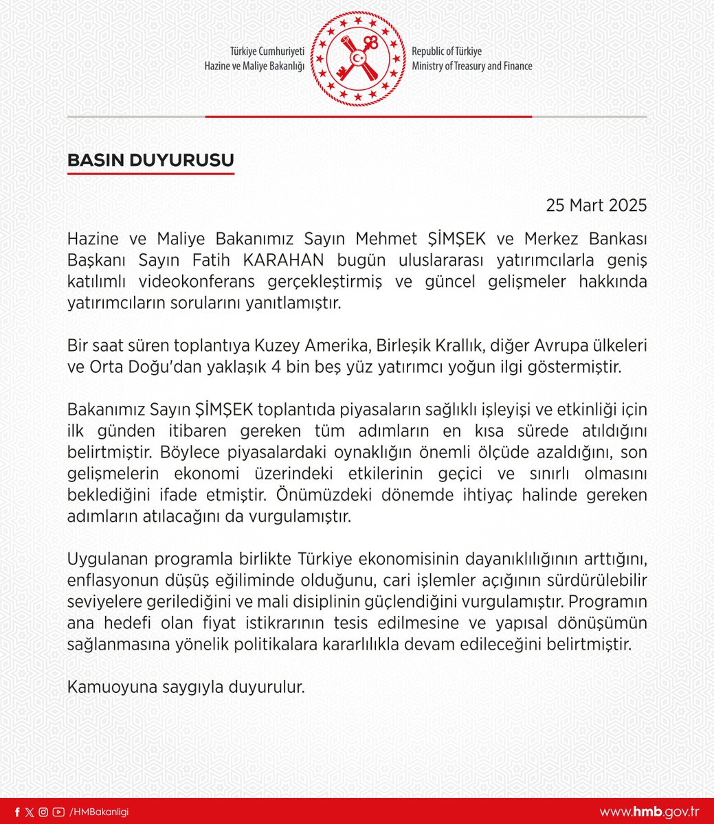 Basın Duyurusu- 25 Mart 2025