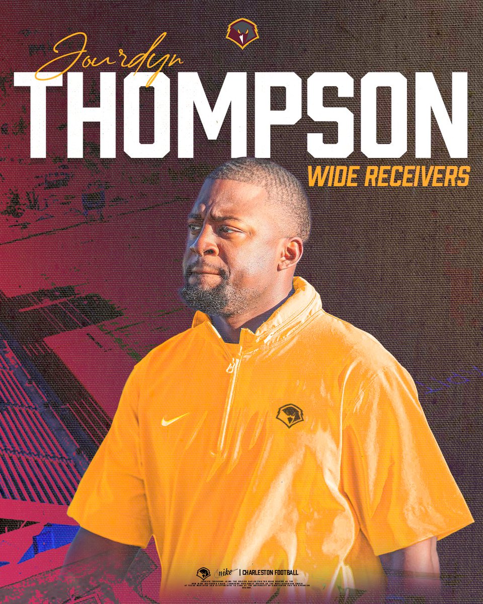University of Charleston Football (@ucwv_football) on Twitter photo 🚨NEW HIRE🚨
Jourdyn Thompson joins the staff as our new Wide Receivers Coach!
Welcome, Coach Thompson 🏈 <a href="/CoachThompson_3/">Jourdyn Thompson</a> 🚨NEW HIRE🚨
Jourdyn Thompson joins the staff as our new Wide Receivers Coach!
Welcome, Coach Thompson 🏈 <a href="/CoachThompson_3/">Jourdyn Thompson</a>