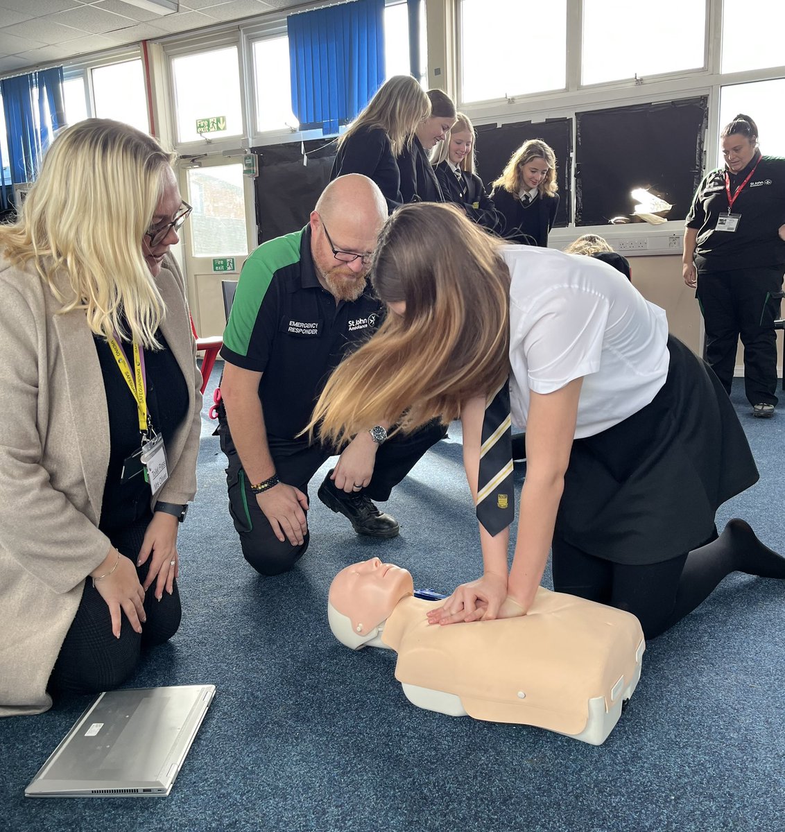 Thank you to St John’s Ambulance, who came in to work with our First Aid group as part of our Enrich programme. Students leant how to perform CPR and use defibrillators and we were so impressed with their efforts and attitudes.