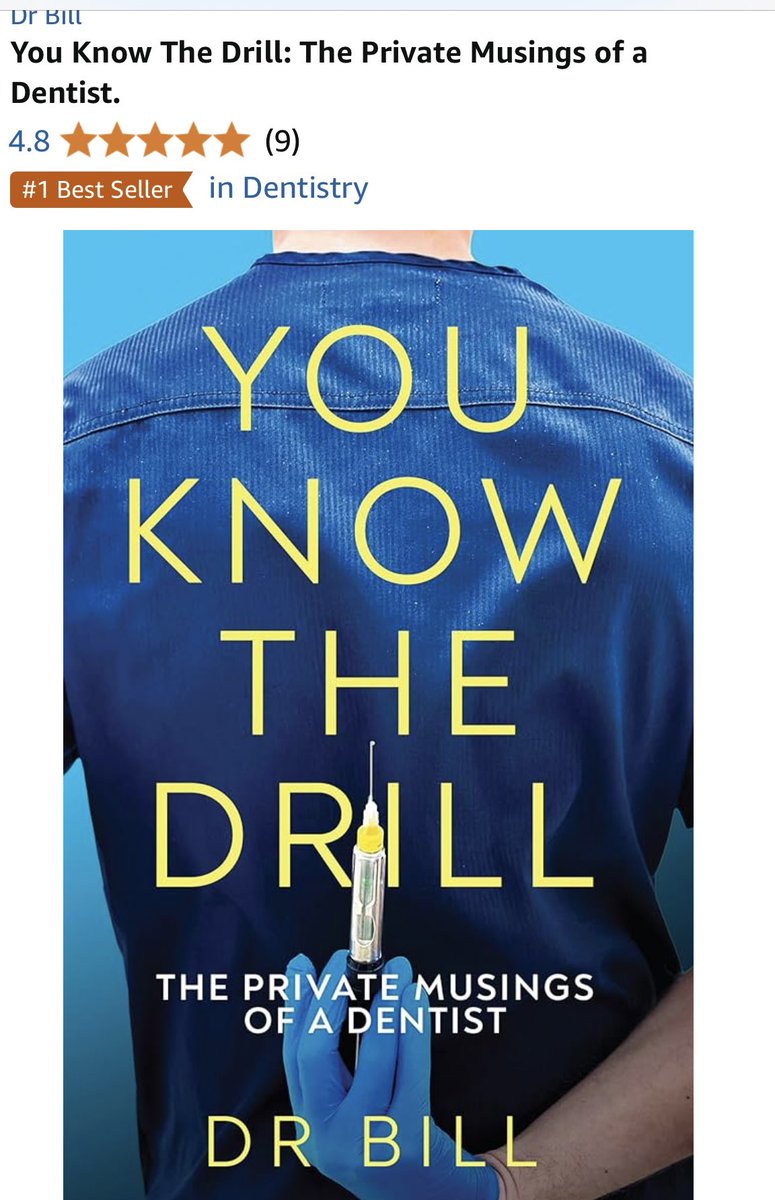 Congratulations to Dr Bill whose #debut is a bestseller and TOP TEN in all categories!

Sink your teeth into this medical memoir.

Perfect for fans of Adam Kay and anyone who hates needles!  

#tuesdayvibe #mustread #medical #memoir #Dentist #NHS 
 
mybook.to/8n6Ger