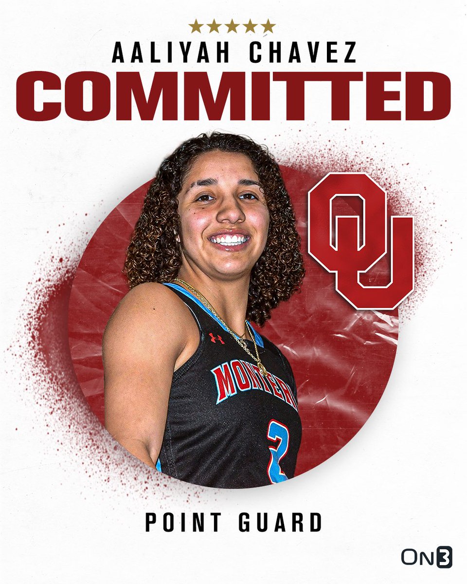 🚨BREAKING🚨 No. 1 WBB recruit Aaliyah Chavez has committed to Oklahoma⭕️

Read: on3.com/news/aaliyah-c…