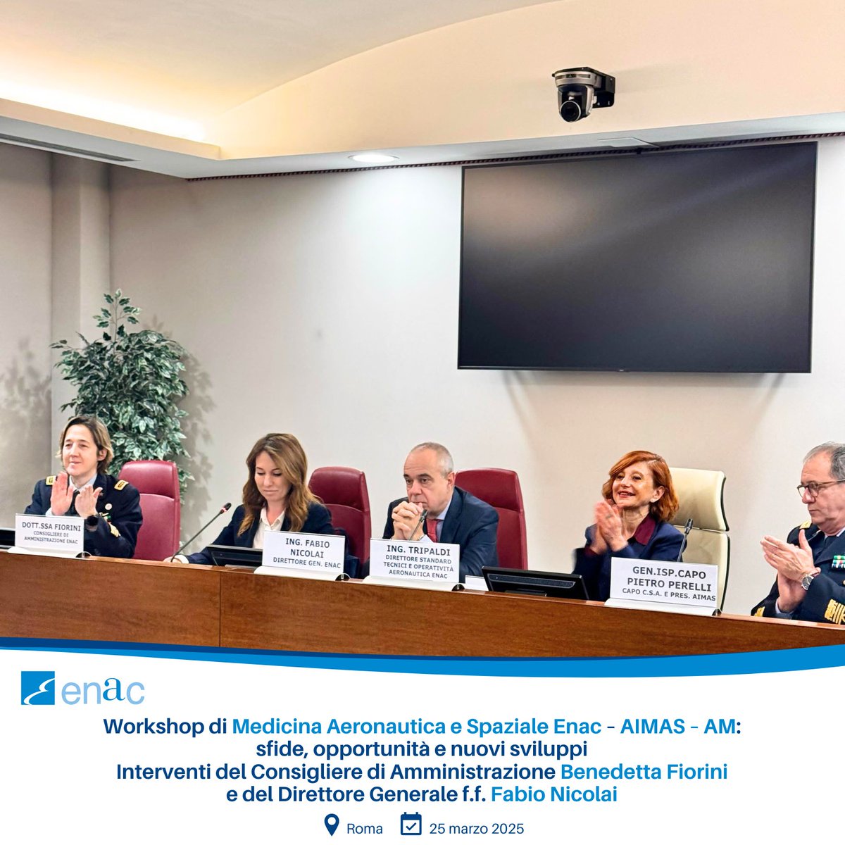EnacGov's tweet photo. Workshop di Medicina Aeronautica e Spaziale #Enac - #AIMAS - @ItalianAirForce su sviluppi del settore con rappresentanti ed esperti. @bennyfiorini del CdA Enac e DG f.f. Nicolai: "Pronti alle sfide del futuro grazie al coordinamento con Enti, agenzie e organismi di ricerca”. https://t.co/r1U9Y0M4Cl