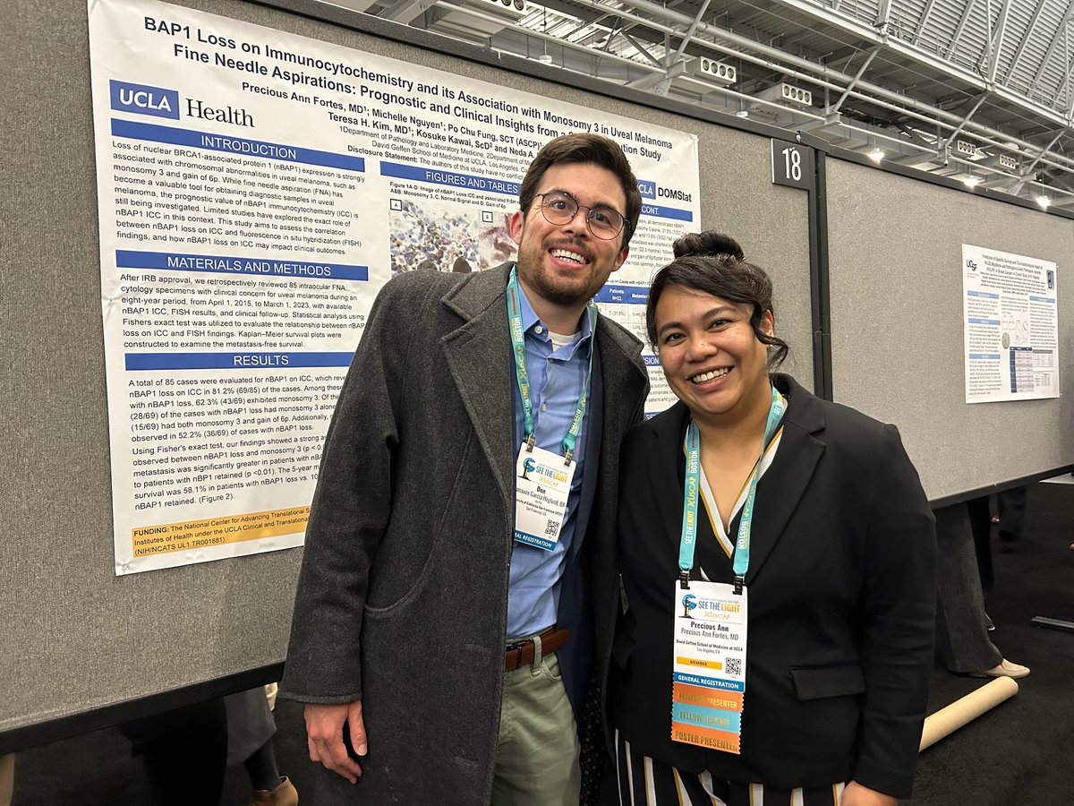 pathologistmom's tweet photo. Past and future @UCLA_Pathology residents connecting at #USCAP2025! Great to hang out with our incoming PGY1, Dr. Donavon Garcia-Heglund. Excited for the future of 💛💙 Bruin pathologists!  @TheUSCAP #pathmatch2025 https://t.co/7RifXsQoSw