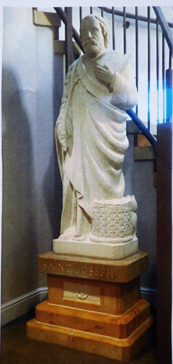 World renowned Scuptor philip Chatfield producing the Statue of St Joseph at Pluscarden Abbey. From out of the Portand Stone, by virtue of much kinetic activity the character of Joseph appears. An allegory for life itself, through lives many knocks and blows, beauty will shine.