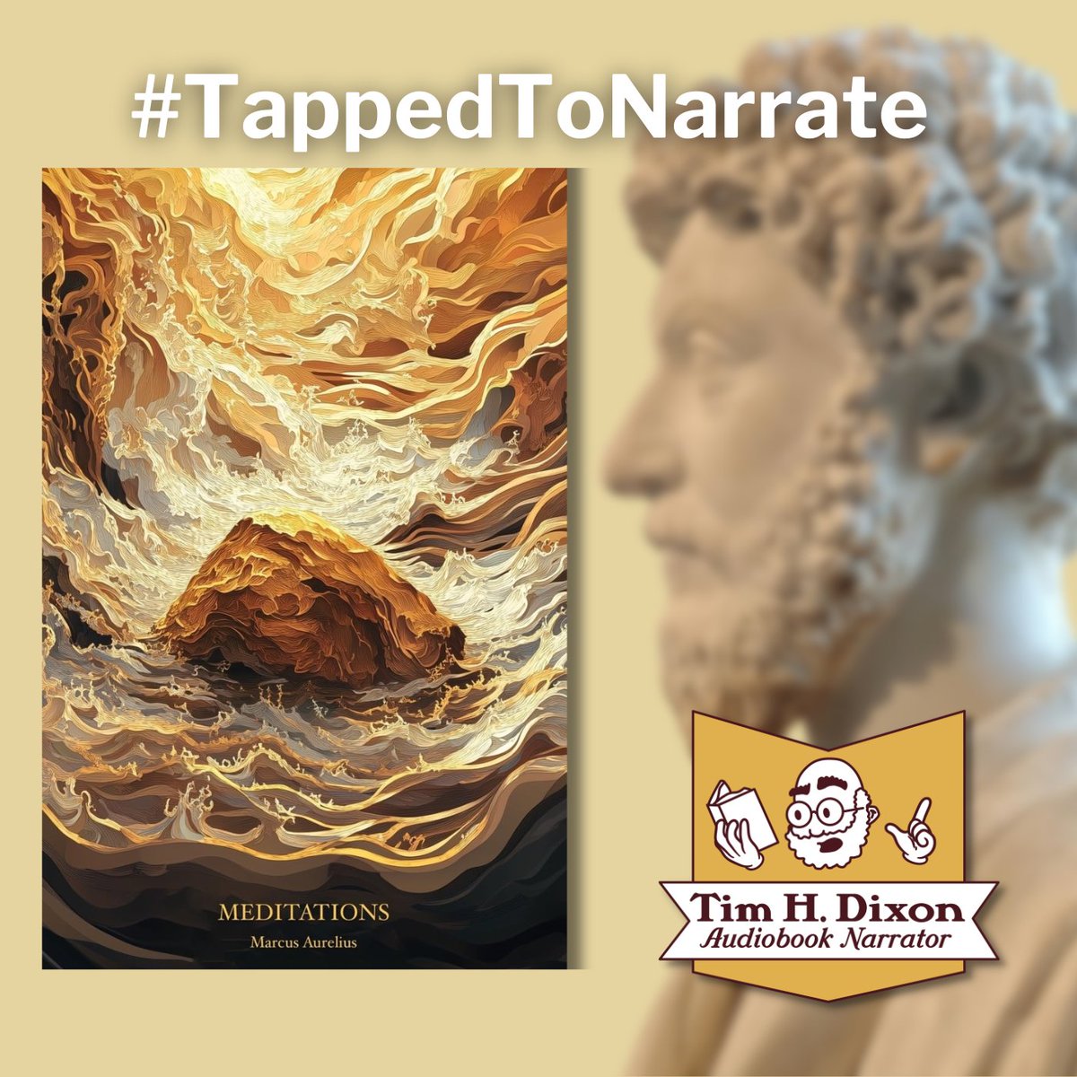 TimHDixon's tweet photo. #TappedToNarrate: “Meditations: In New Translation” by Marcus Aurelius. Honoured to have been chosen by Filibooks to narrate their edition of this #philosophy classic. https://t.co/aZqNSXzSAl #audiobooks #stoicism https://t.co/q1KBlSSc4s