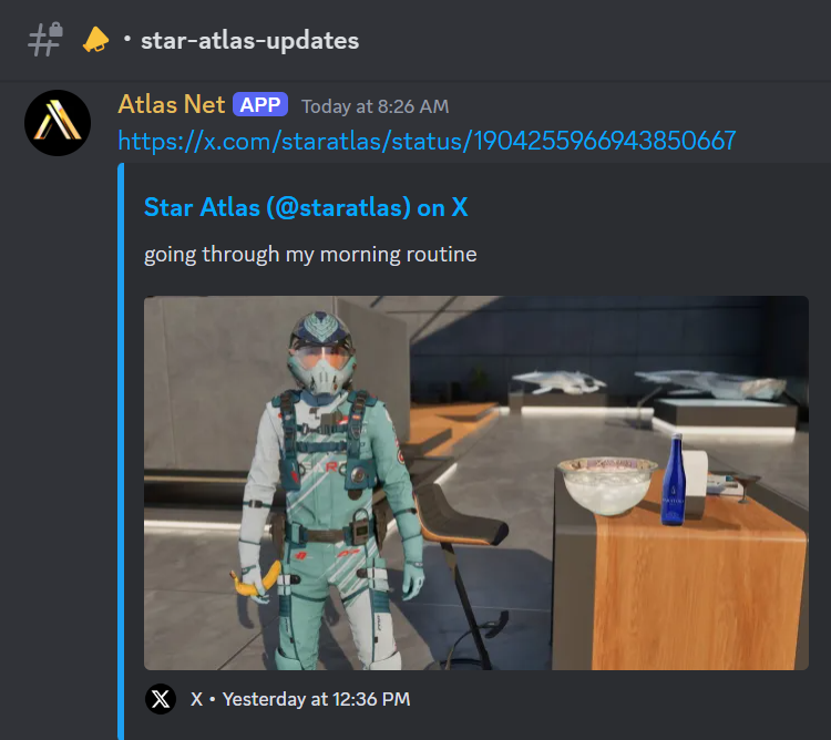 AtlasNet_'s tweet photo. ✨Shoutout to web3 esports community @pantheon6710 for boosting their server's value with Atlas Net! 

📰 Check out all the latest posts now in Pantheon's Star Atlas Updates channel: https://t.co/I9R531Wqvb https://t.co/IdmCJzsALd