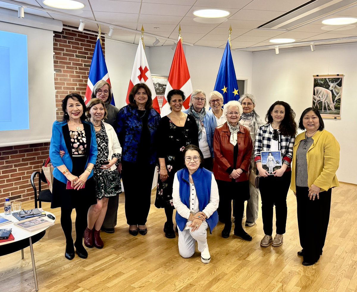 Honored to host the inspiring women of the International Women’s Club of Denmark at the Georgian Embassy <a href="/GEinDK/">Georgia in Denmark</a>, sharing 🇬🇪 #Georgia’s rich heritage &amp; history! Grateful to <a href="/heidiwangdk/">Heidi Wang</a> for her friendship &amp; leadership. #WomenInLeadership #IWCopenhagen