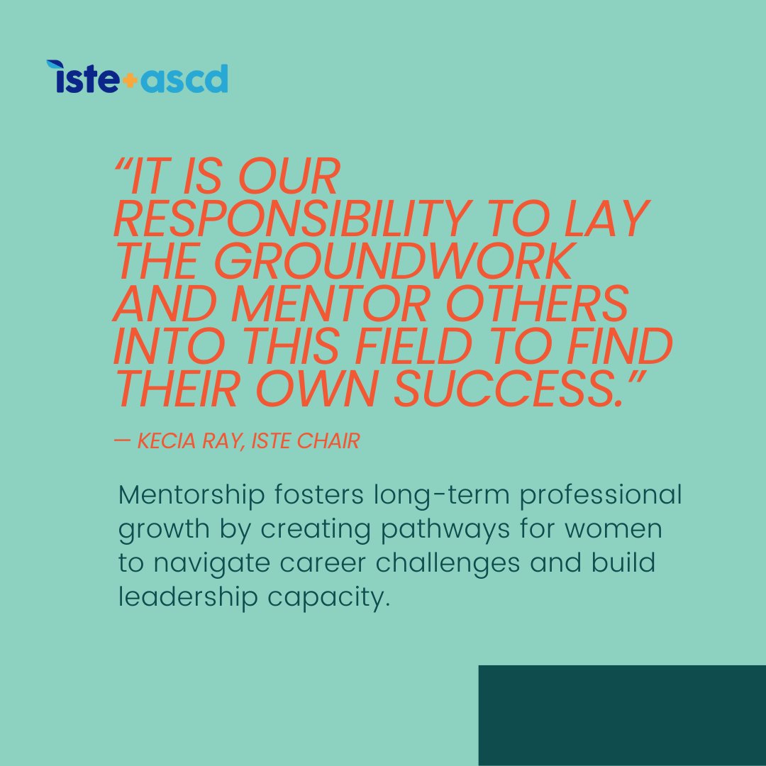 ISTE_ASCD's tweet image. How can mentorship and mindset drive equity in edtech? 💡
 Women leaders reflect on challenges, breakthroughs, and the power of support networks in this insightful blog.
 🔗 Read more: 
hubs.ly/Q03dkZPL0
 #WomenInEdTech #STEMEd