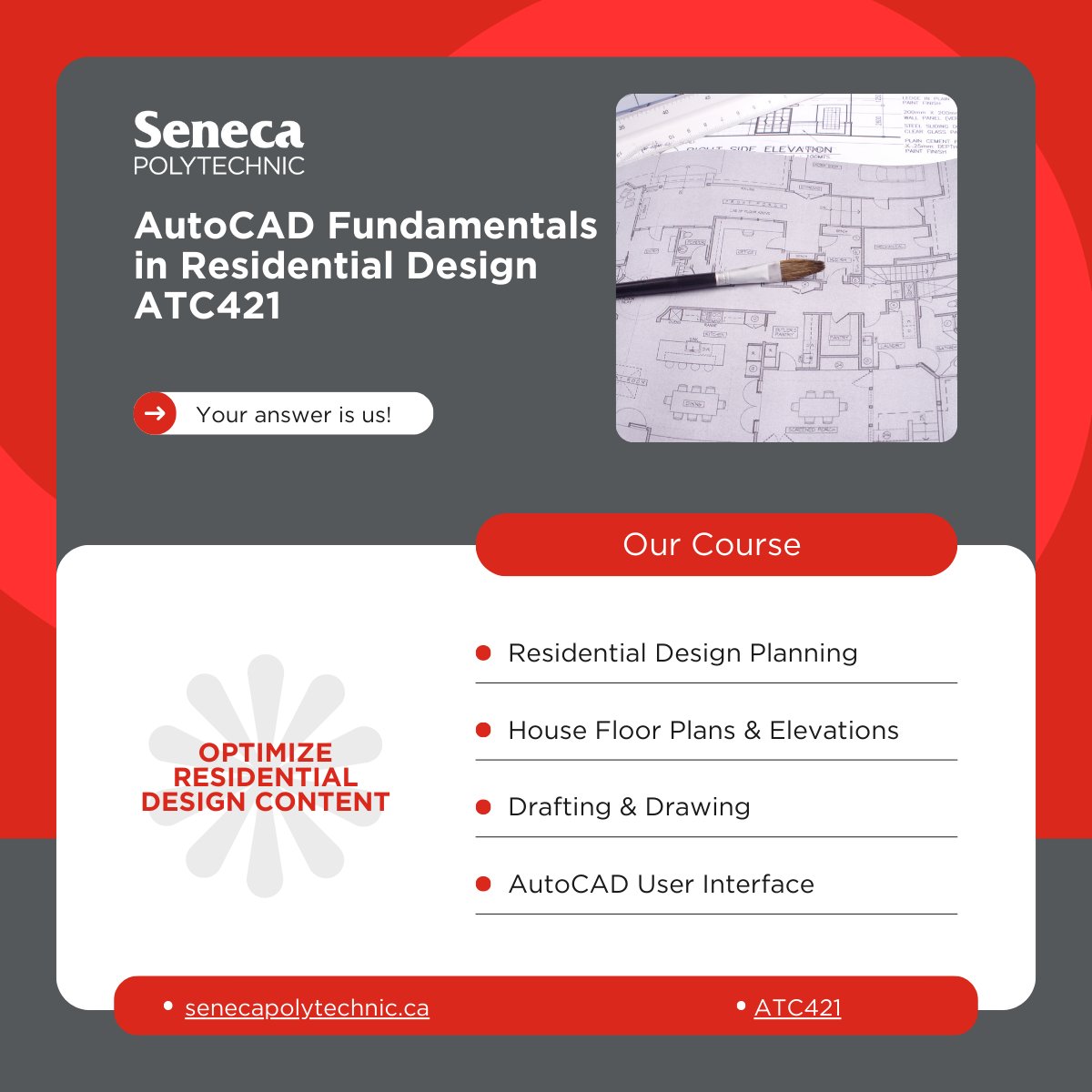 Kick start your career in residential design by joining ATC421 AutoCAD fundamentals. For both beginners &amp; experienced users, this course covers everything from basic commands to creating detailed house plans. 🏡

Enrol now and start designing your future: bit.ly/3Oj7soq