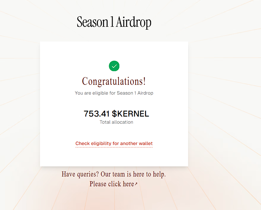 kriptogelisim's tweet photo. KelpDAO stake edenler için sonunda airdrop checker paylaşmışlar...

Link: https://t.co/wZHHpIiajr

Bana 753 adet $KERNEL gelmiş. Toplam arz 1 Milyarsa çöp diyebiliriz.... https://t.co/gaY24fTcwv