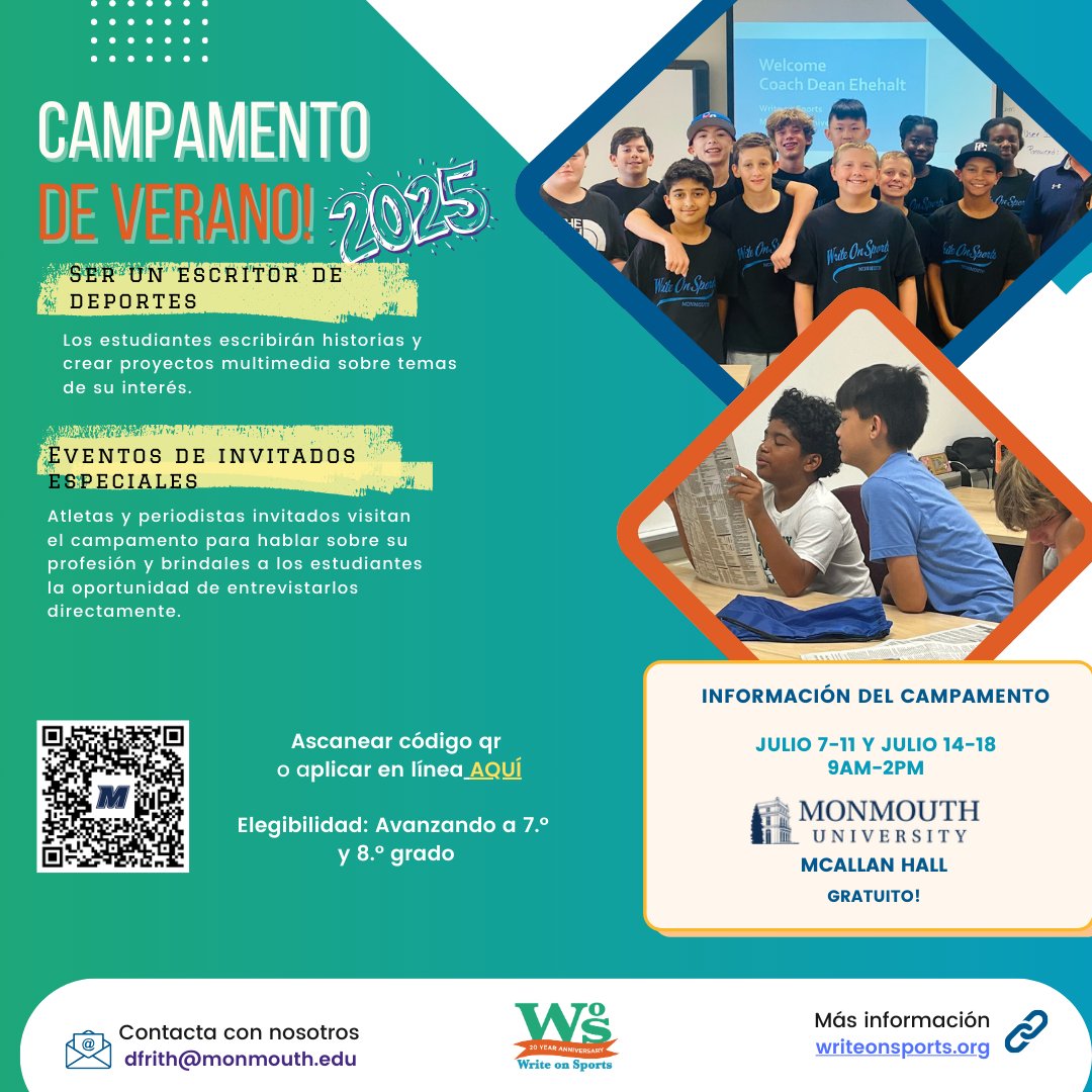MU School of Ed (@muschoolofeduca) on Twitter photo We are excited to share that the registration link for the WoS 2025 Camp at Monmouth University has gone live! Registration Link: monmouth.edu/school-of-educ…
For any questions, please contact Dr. Frith (dfrith@monmouth.edu). <a href="/FrithDanielle/">Danielle M. Frith, Ph.D.</a> We are excited to share that the registration link for the WoS 2025 Camp at Monmouth University has gone live! Registration Link: monmouth.edu/school-of-educ…
For any questions, please contact Dr. Frith (dfrith@monmouth.edu). <a href="/FrithDanielle/">Danielle M. Frith, Ph.D.</a>