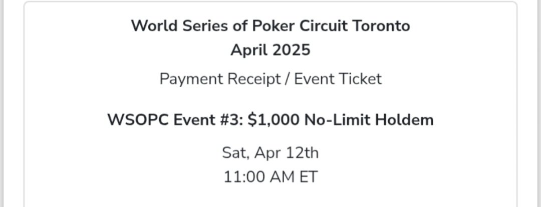 All registered for the WSOP Toronto Event #3. 🤙#wsoptoronto #poker #wsop