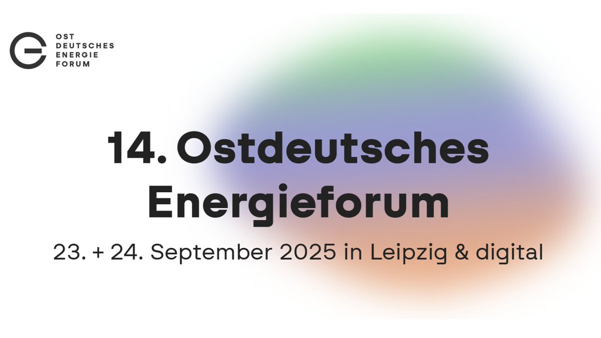 🚨 Am 23. &amp; 24. September 2025 treffen sich in #Leipzig Entscheider aus #Politik, #Wissenschaft, #Energiewirtschaft, #Verwaltung und dem ostdeutschen #Mittelstand, um die Zukunft der Energieversorgung zu diskutieren! 🔋💡👉 Alle Infos gibt's hier: ostdeutsches-energieforum.de