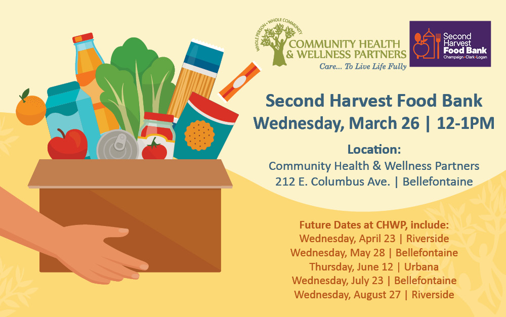 2nd Harvest Food Truck 
Wed 12:00 PM to 1:00 PM
Location: Community Health &amp; Wellness Partners - Bellefontaine