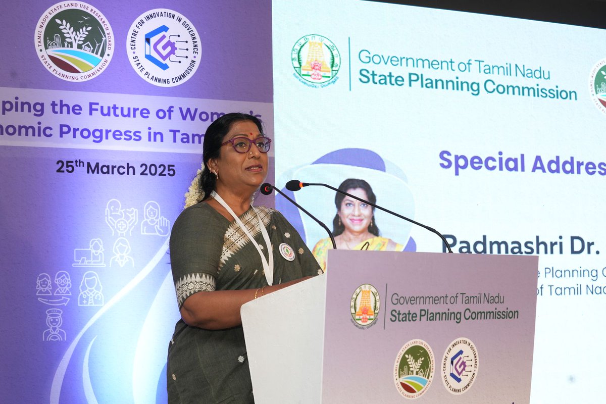 TN_Plan's tweet photo. Shaping the Future of Women’s Economic Progress in Tamil Nadu

The @TN_Plan  through the @TNCIG_SPC and in collaboration with the @TamilNaduSDG (SDGCC)-UNDP, hosted a workshop on advancing women’s economic empowerment on March 25th, 2025.

#WomensEconomicEmpowerment https://t.co/kGAqY57gkI