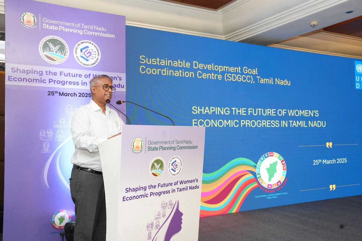 TN_Plan's tweet photo. Shaping the Future of Women’s Economic Progress in Tamil Nadu

The @TN_Plan  through the @TNCIG_SPC and in collaboration with the @TamilNaduSDG (SDGCC)-UNDP, hosted a workshop on advancing women’s economic empowerment on March 25th, 2025.

#WomensEconomicEmpowerment https://t.co/kGAqY57gkI